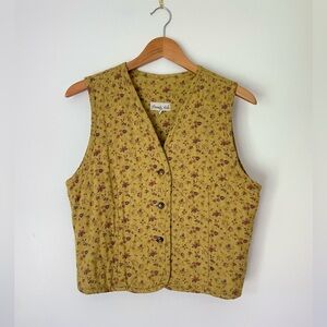 Vintage Italian floral quilted Vest